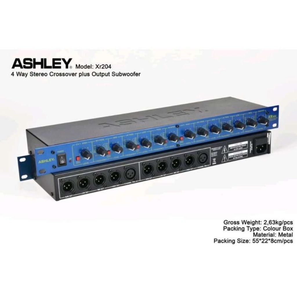 Crossover 4 Way ASHLEY Plus Output Subwoofer XR 204