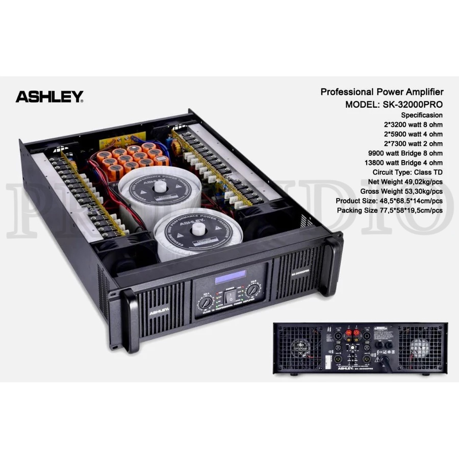 Power Amplifier Ashley SK32000 PRO / SK 32000 PRO / SK32000PRO Original Power 2 channel Class TD 2 X