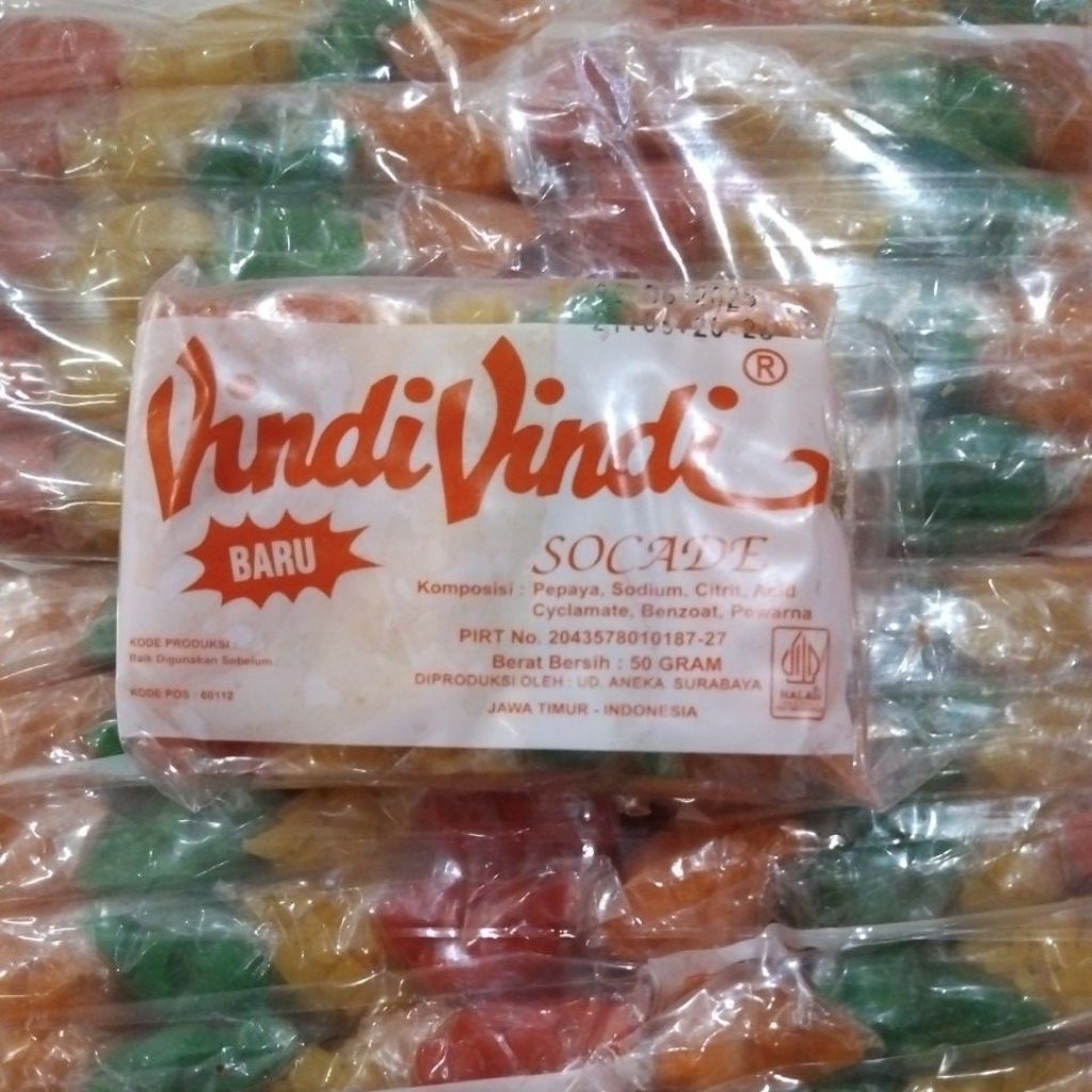 Vindi Vindi socade/sukade taburan puding dan kue