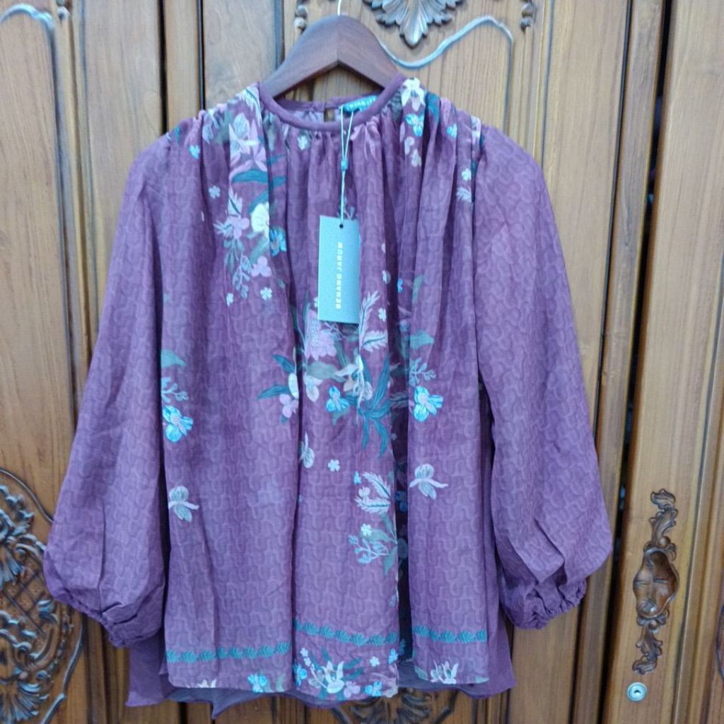 New Benang Jarum Reverie Sheer Blouse Tea Rose XS