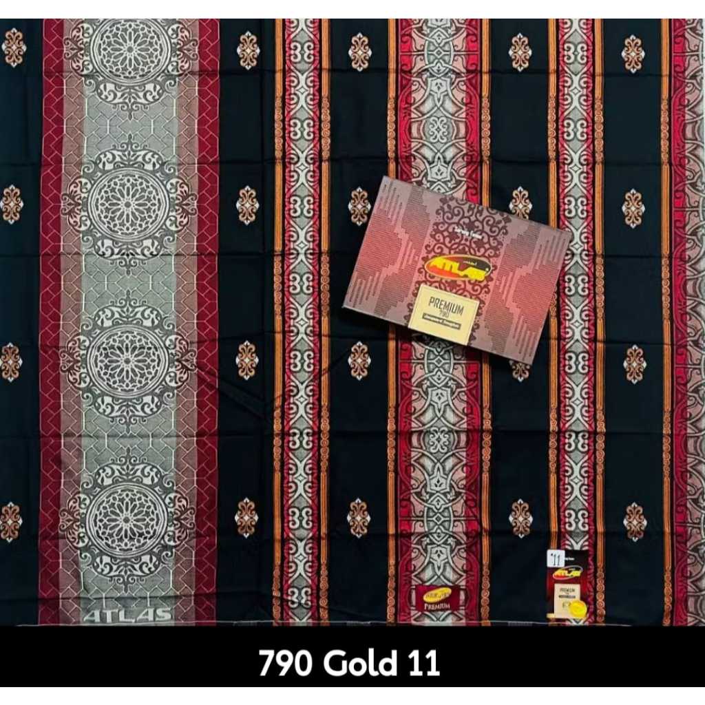 Sarung Atlas Premium 790 Gold Jacquard Songket Original