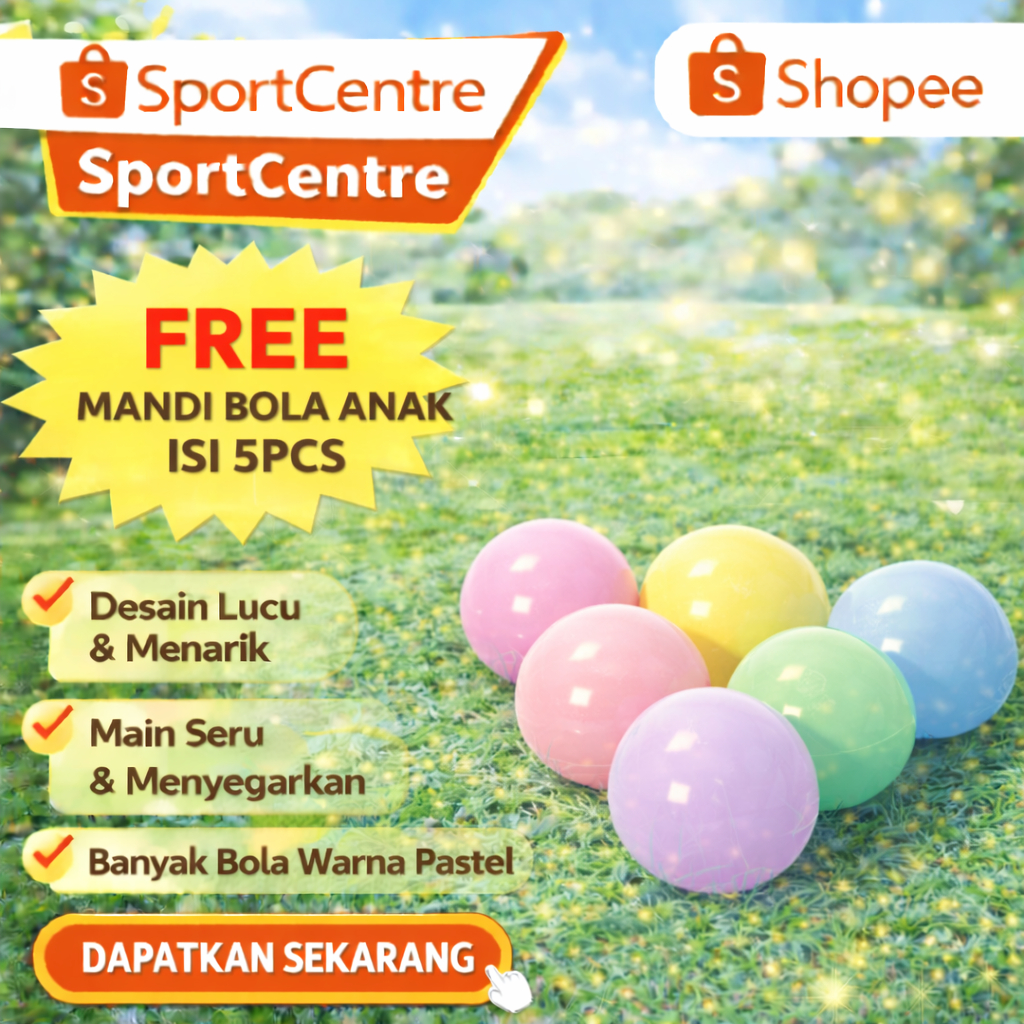 FREE MANDI BOLA AQUATIC 5PCS WARNA RANDOM SETIAP PEMBELIAN KOLAM RENANG AQUATIC