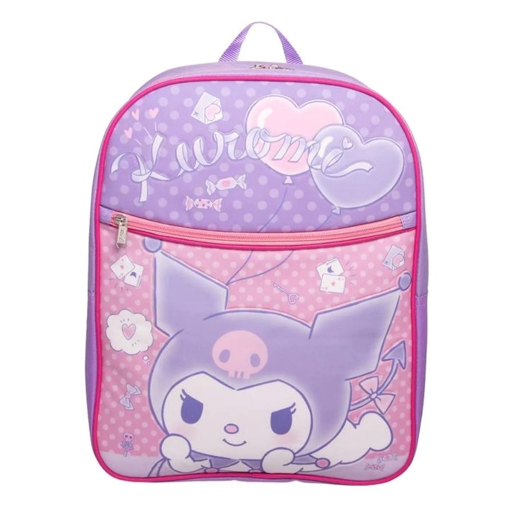 Tas Ransel Sekolah Anak Perempuan Sanrio Kuromi Ungu Pink SD Original Lavie Stuff