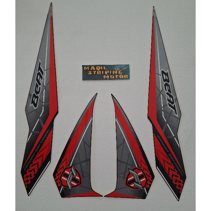 stiker striping motor Honda beat FI dan beat ISS tahun 2017 bahan 100% original