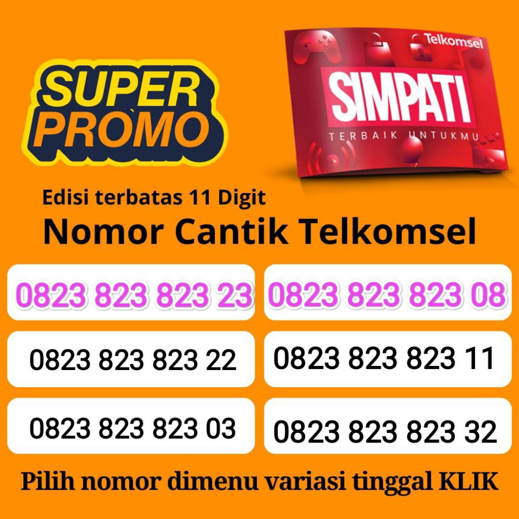 Kartu Perdana Simpati Unik - 11 Digit New Cover 4G/5G ( K31 )