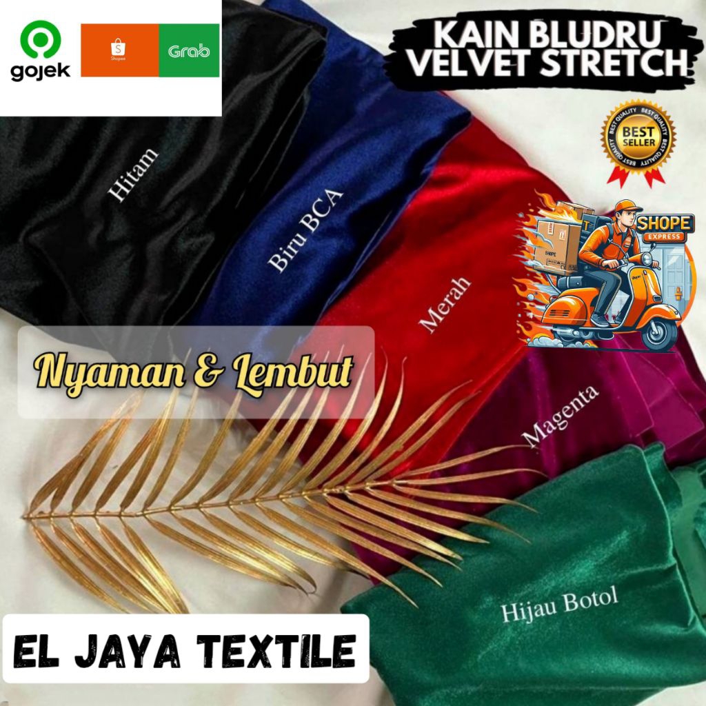 Kain Bludru / Kain Bludru Meteran / Kain Bludru Velvet Stretch Melar / Kain Beludru / Kain Bludru Me