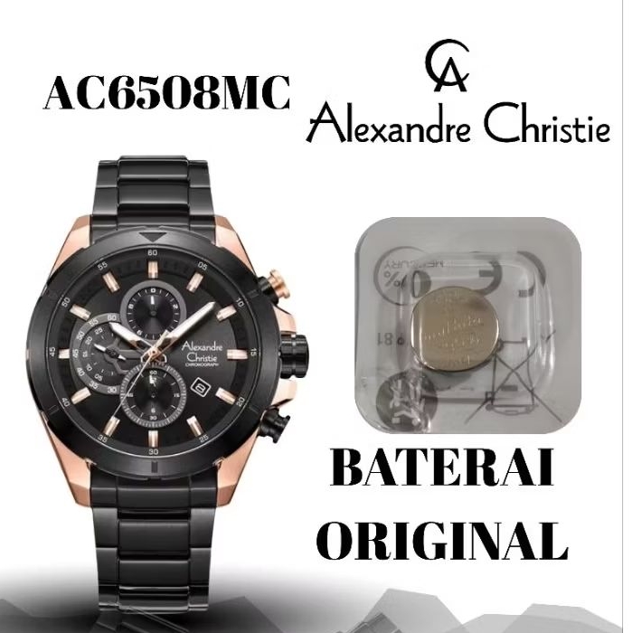 Baterai Jam ALEXANDRE christie ORIGINAL AC6508MC