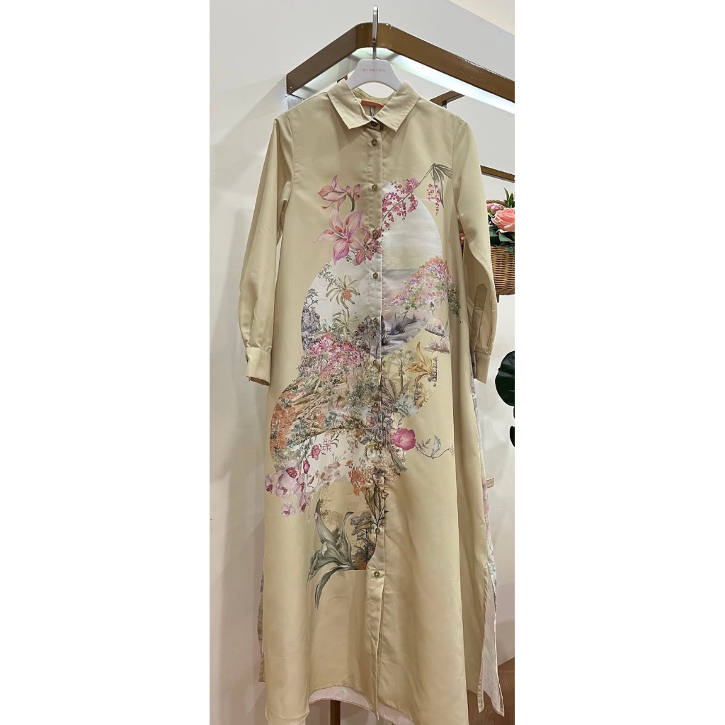 Lucia Ceko Shirt Dress Riamiranda Lapasi Fall 2025 Series RM Kaftan Gamis Wanita Ria Miranda