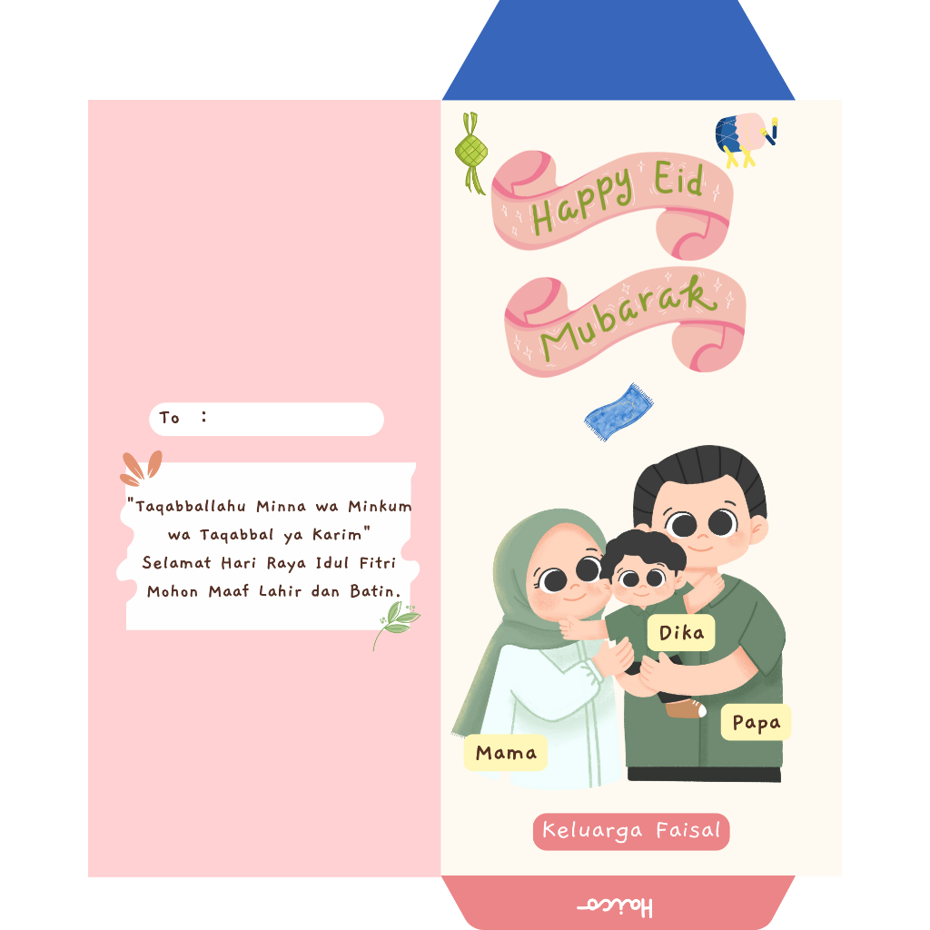 Amplop lebaran custom nama