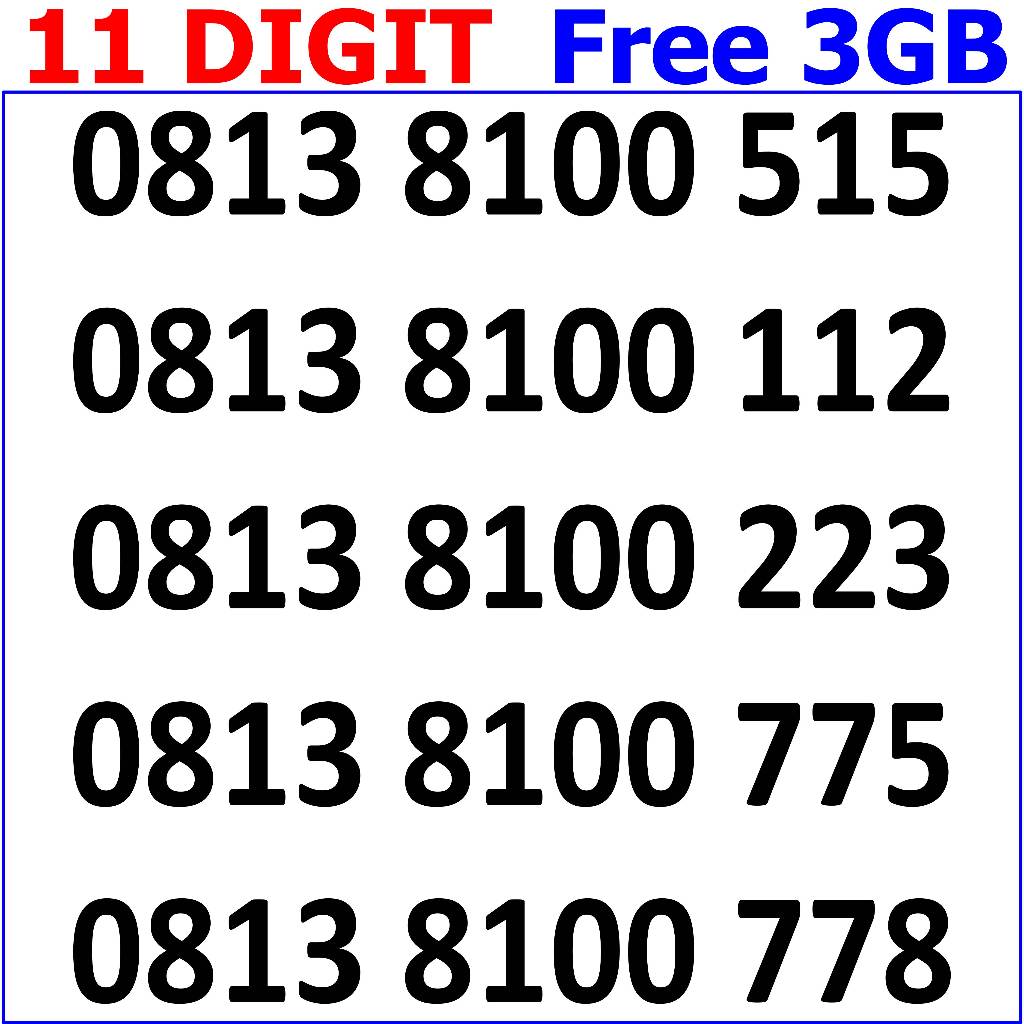 Telkomsel cantik / Nomor Telkomsel cantik / Perdana Telkomsel cantik / Nomor perdana telkomsel 5g ca