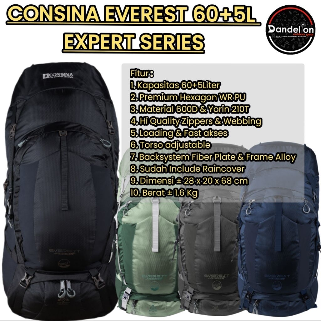 Consina Everest 60+5L Expert Series Ransel Gunung