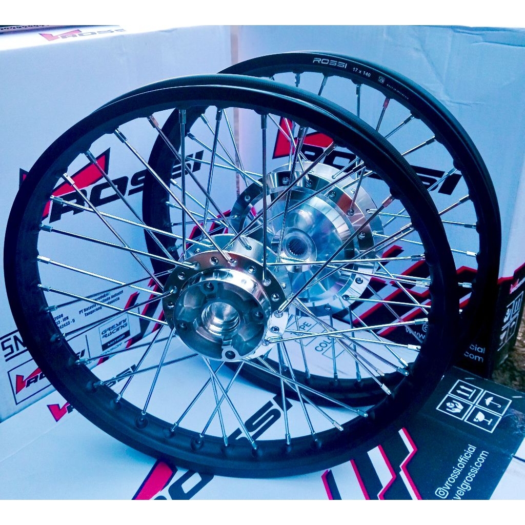 VELG PELAK JARI JARI KOMPLIT V ROSSI RING 17 PNP VARIO 125/150 BEAT KARBU BEAT FI VARIO 110 SCOOPY K