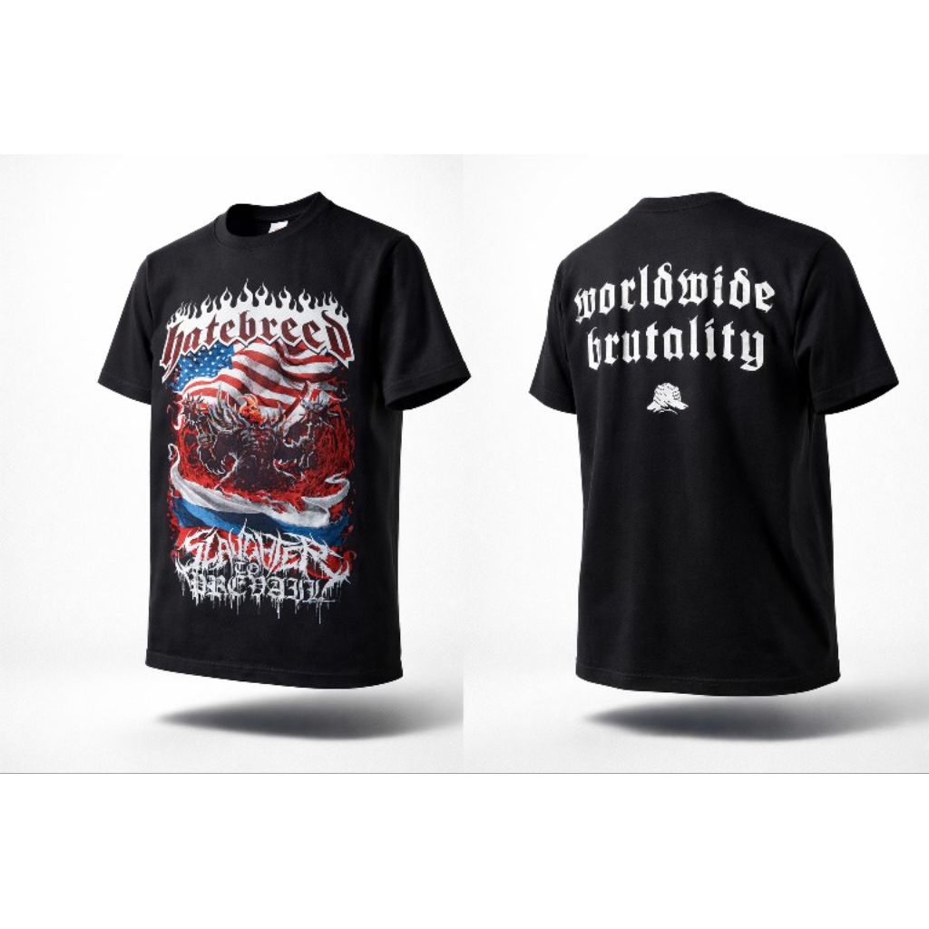 COD KAOS T SHIRT HATEBREED TOUR TAG Stitch Supply 24S BUILT UP SIZE CHART LUAR PLASTISOL