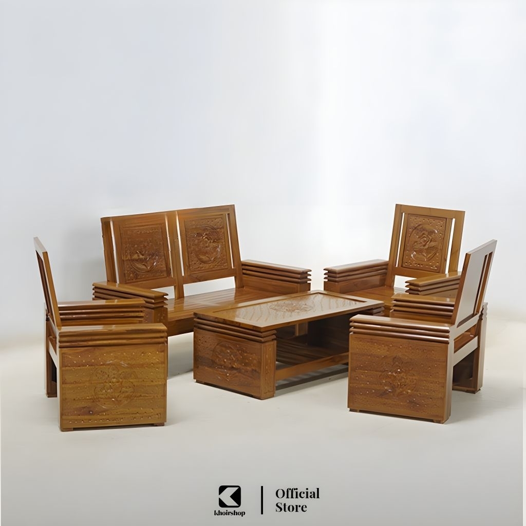 SET KURSI TAMU MINIMALIS KAYU JATI KURSI TAMU JATI KURSI RUANG TAMU SET 2111