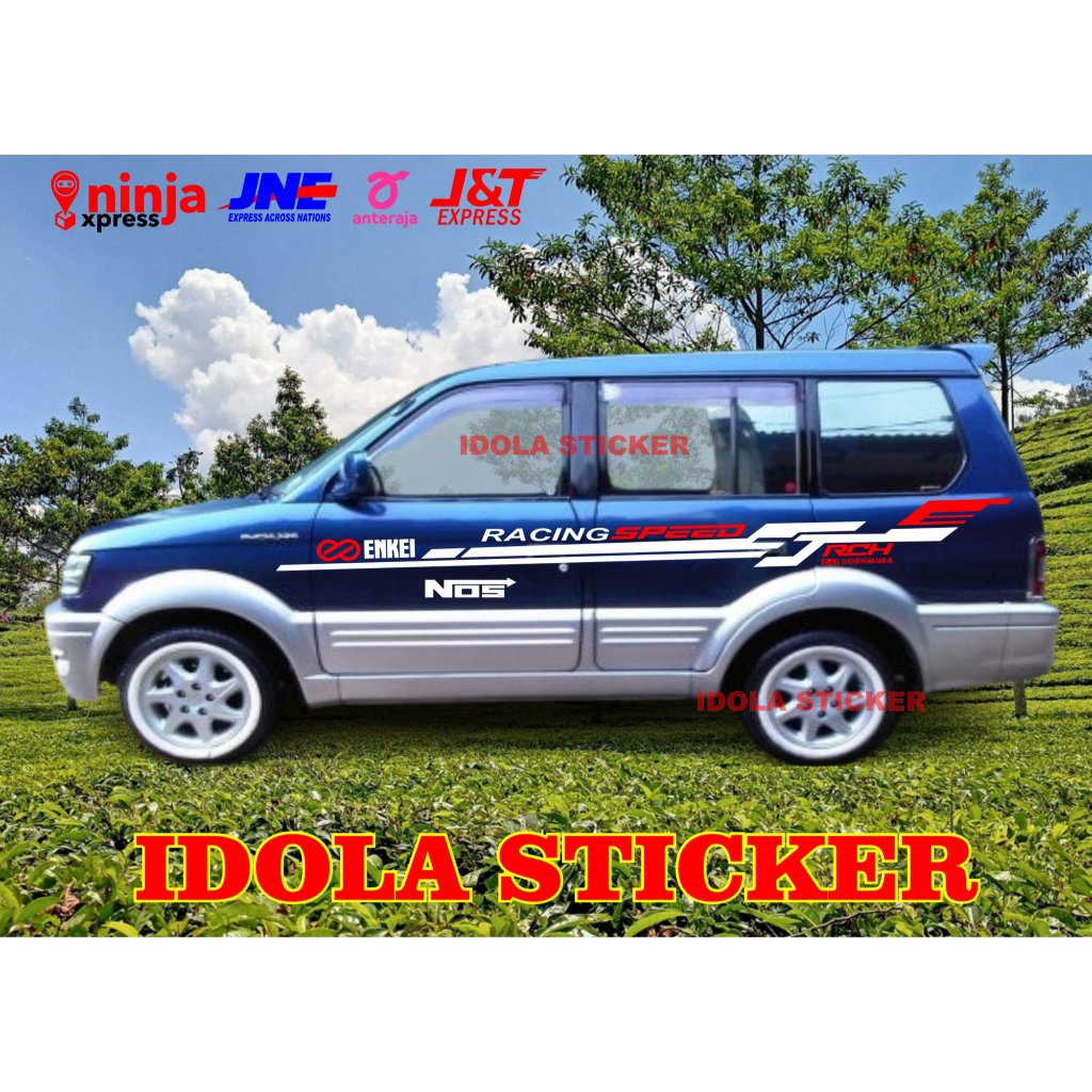 stiker mobil kuda cutting stiker mitsubishi kuda stripping body samping universal kijang,panther,tar