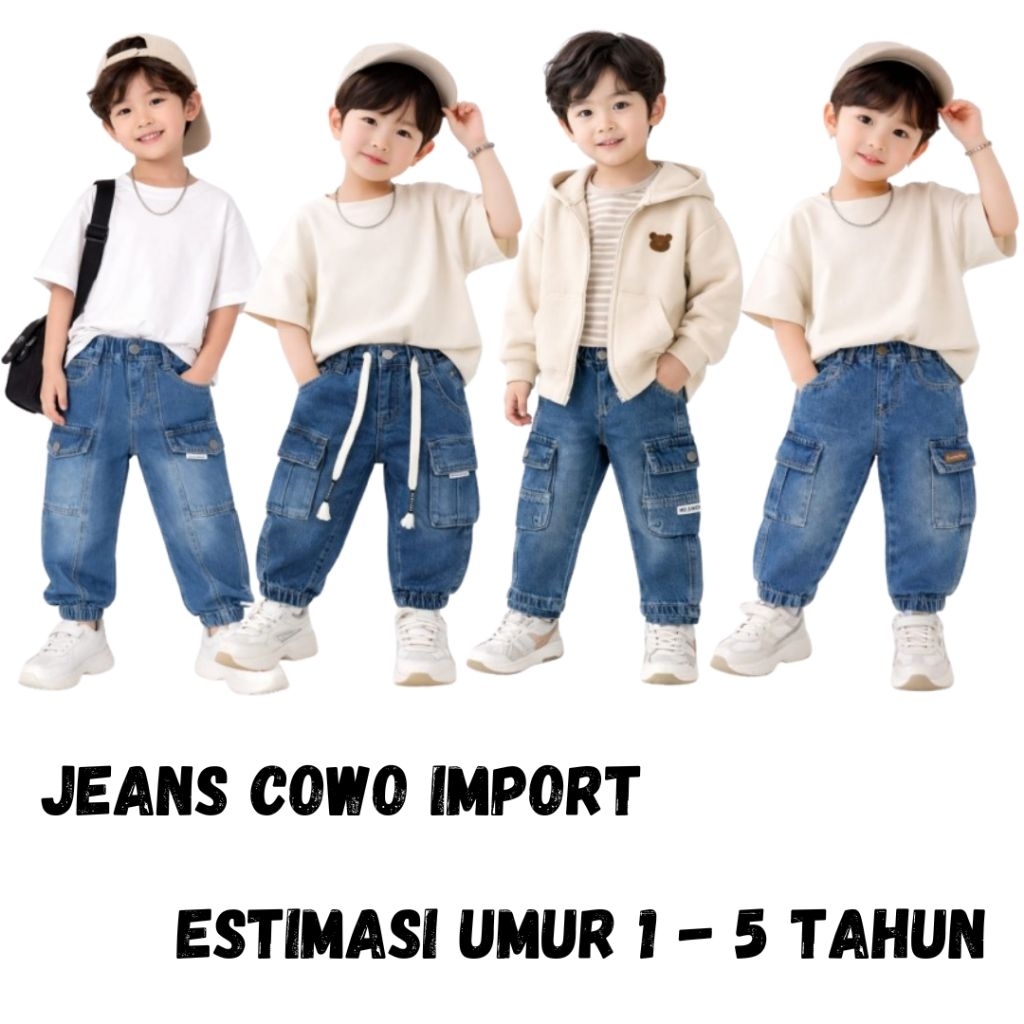 CELANA JEANS ANAK COWOK IMPORT (1-5 TAHUN)