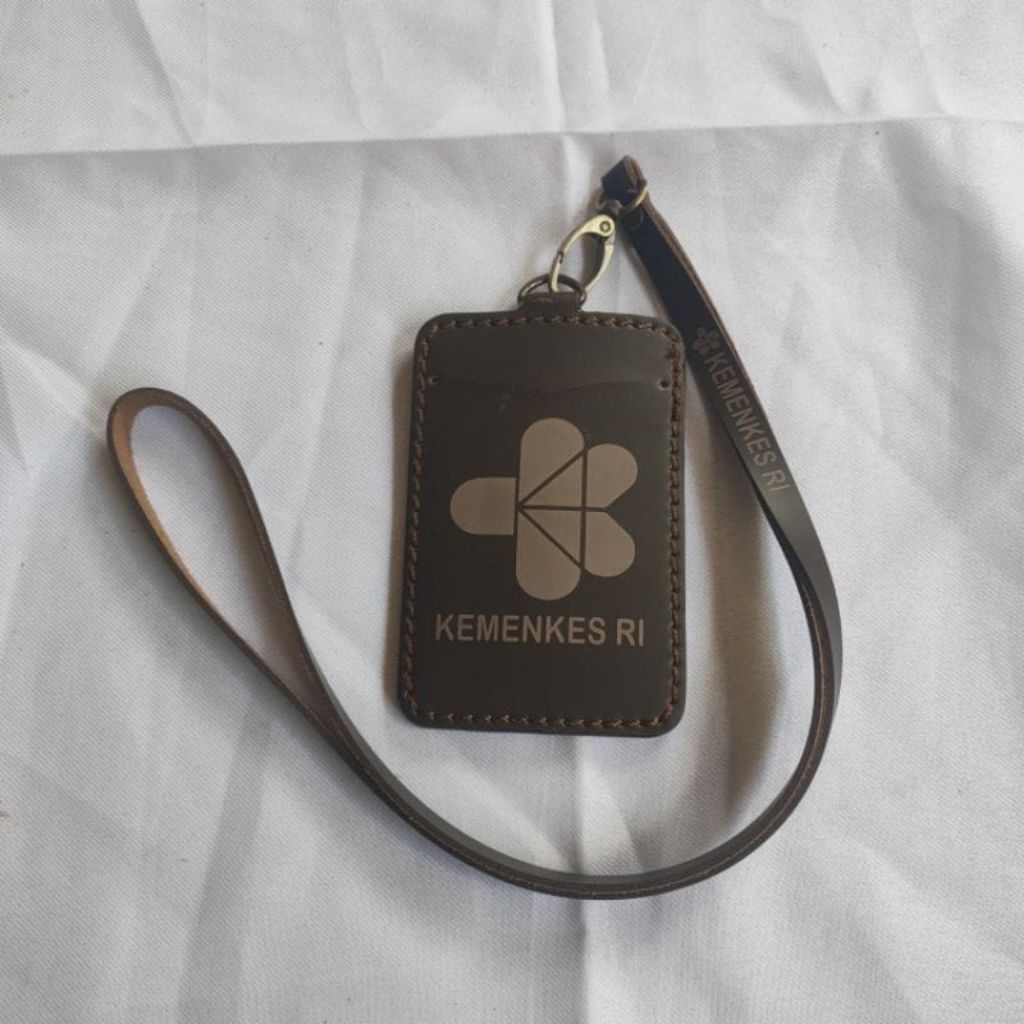 Lanyard Kulit Kemenkes RI / lanyard Kemenkes / Atribut PNS