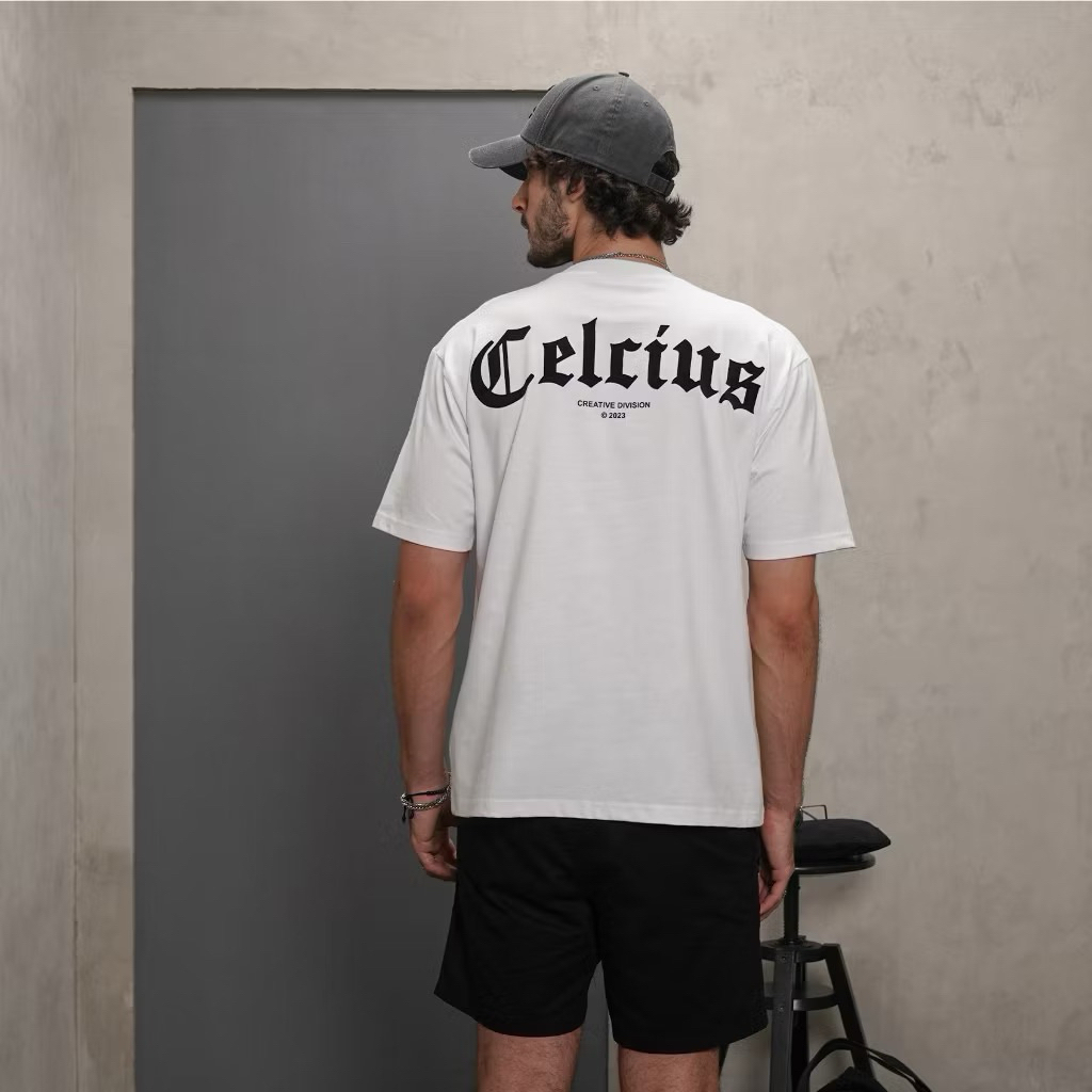 Kaos Distro Celcius Premium Putih Mediaval T-shirt Pria Wanita