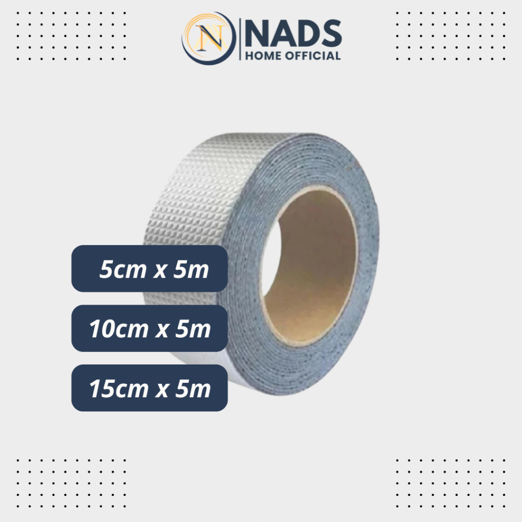 Lakban Aluminium Foil Anti Bocor Tape Waterproof Lem Perekat Anti Air