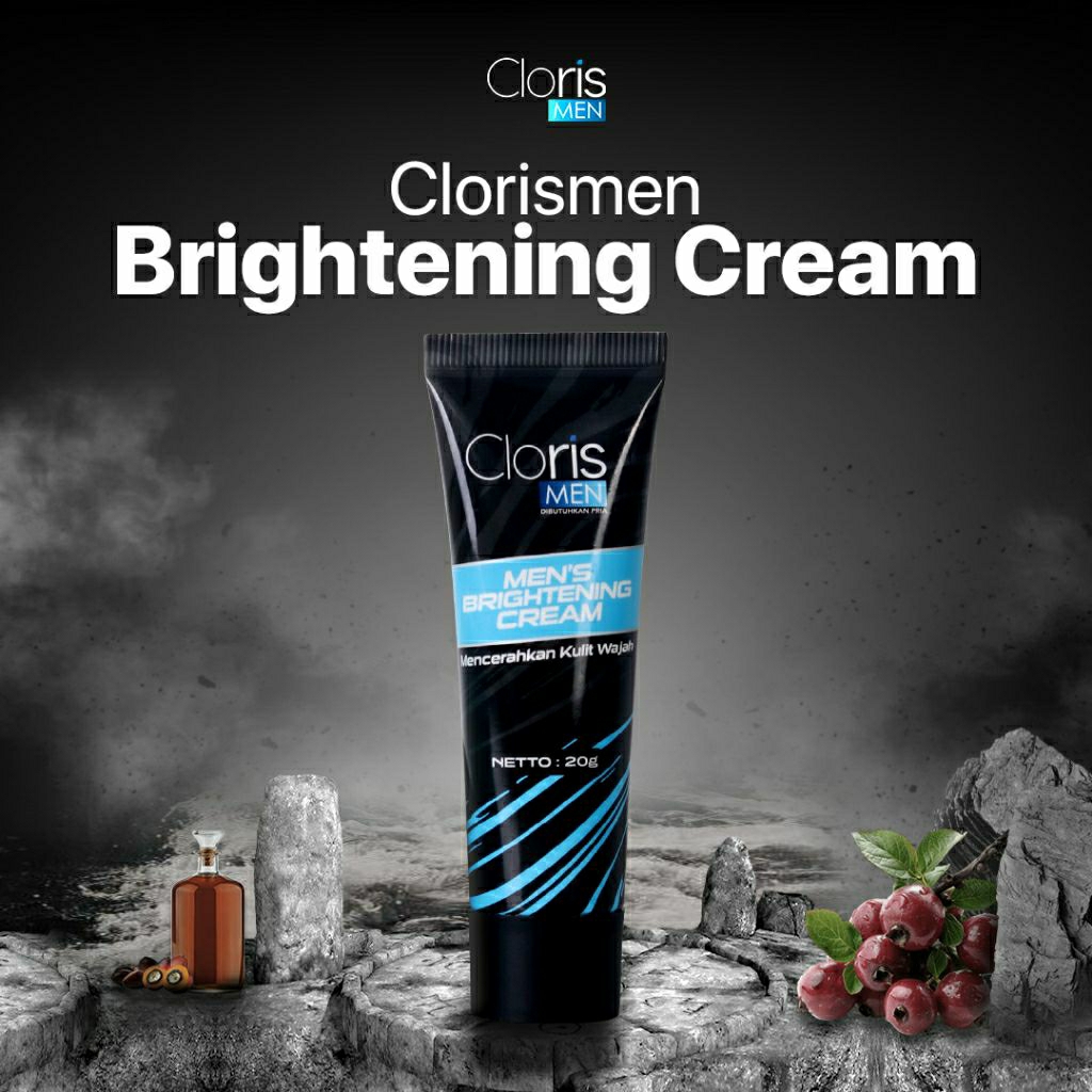 Clorismen Brightening Cream - Krim Pelembab dengan SPF Pencerah Kulit Wajah Kusam Pria