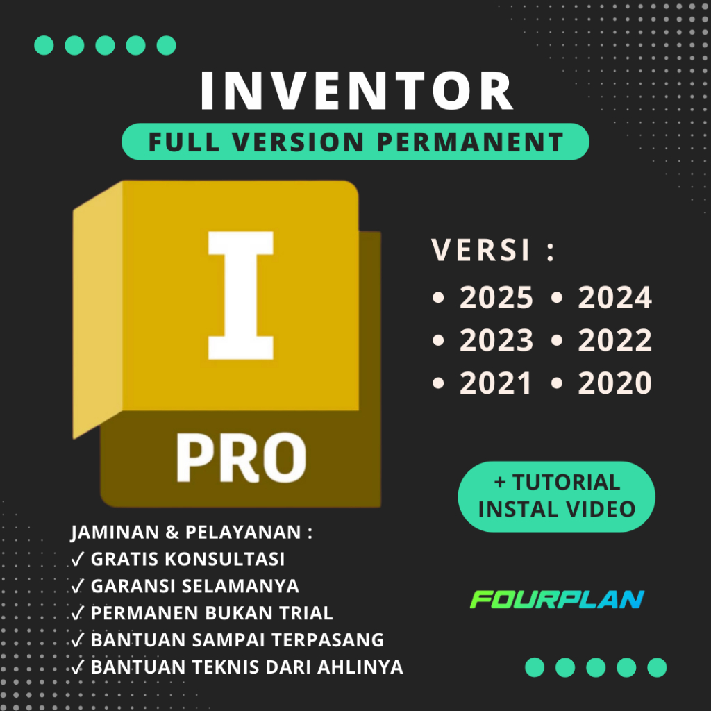 Autodesk Inventor Pro 2025 2024 Full Version Lifetime - Software Modeling 3D Mechanical & Simulasi