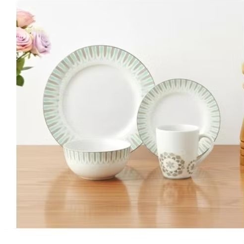 Piring set dinner set premium porcelain Delicia 16 pcs Anna