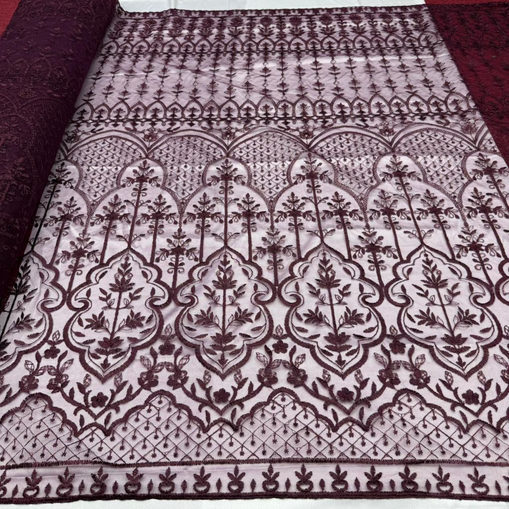 COD Kain tile bordir tebal/Tile sapto motif mewah/cocok buat gamis,dres dll/Tile motif menarik