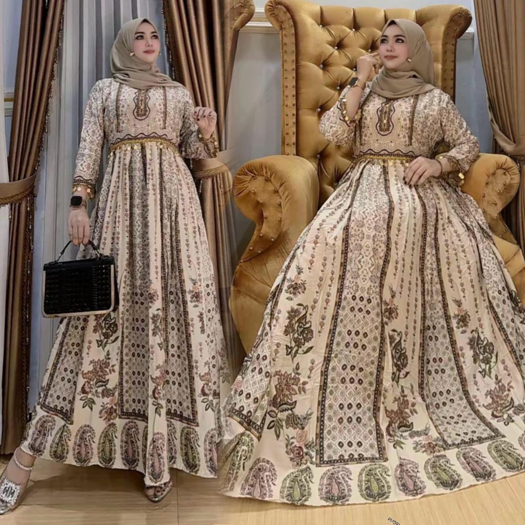gamis hindi layla toh kotoh ready ukurang standrd dan jumbo