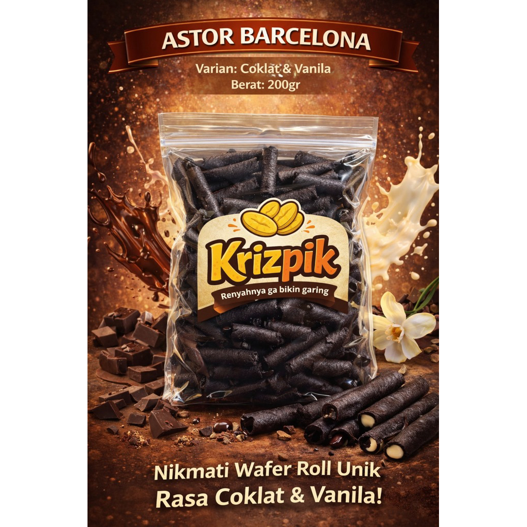 Astor barcelona vanila dan cokelat