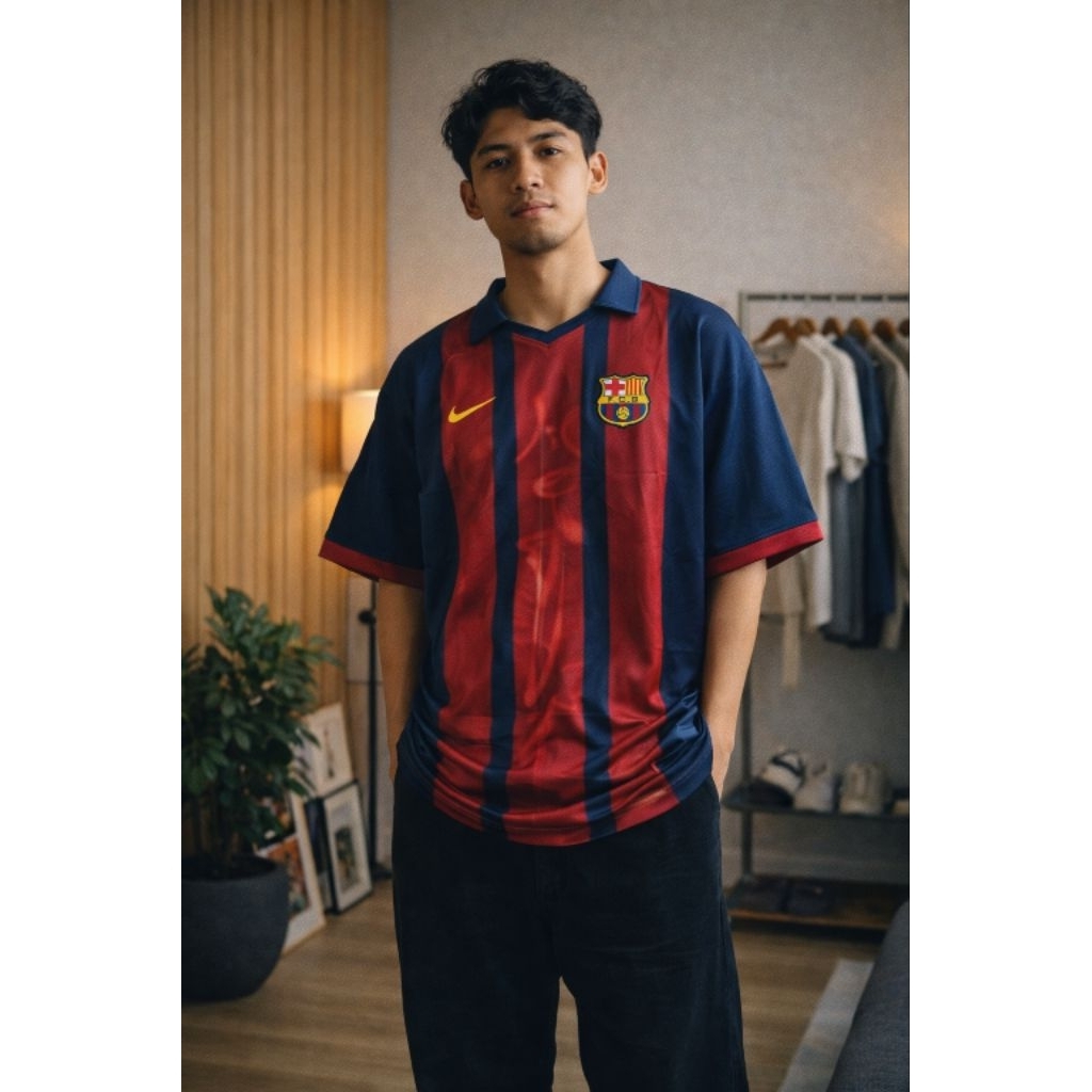 Jersey Bola Barcelona x Cactus Jack 2000/2001 Grade Ori High Quality