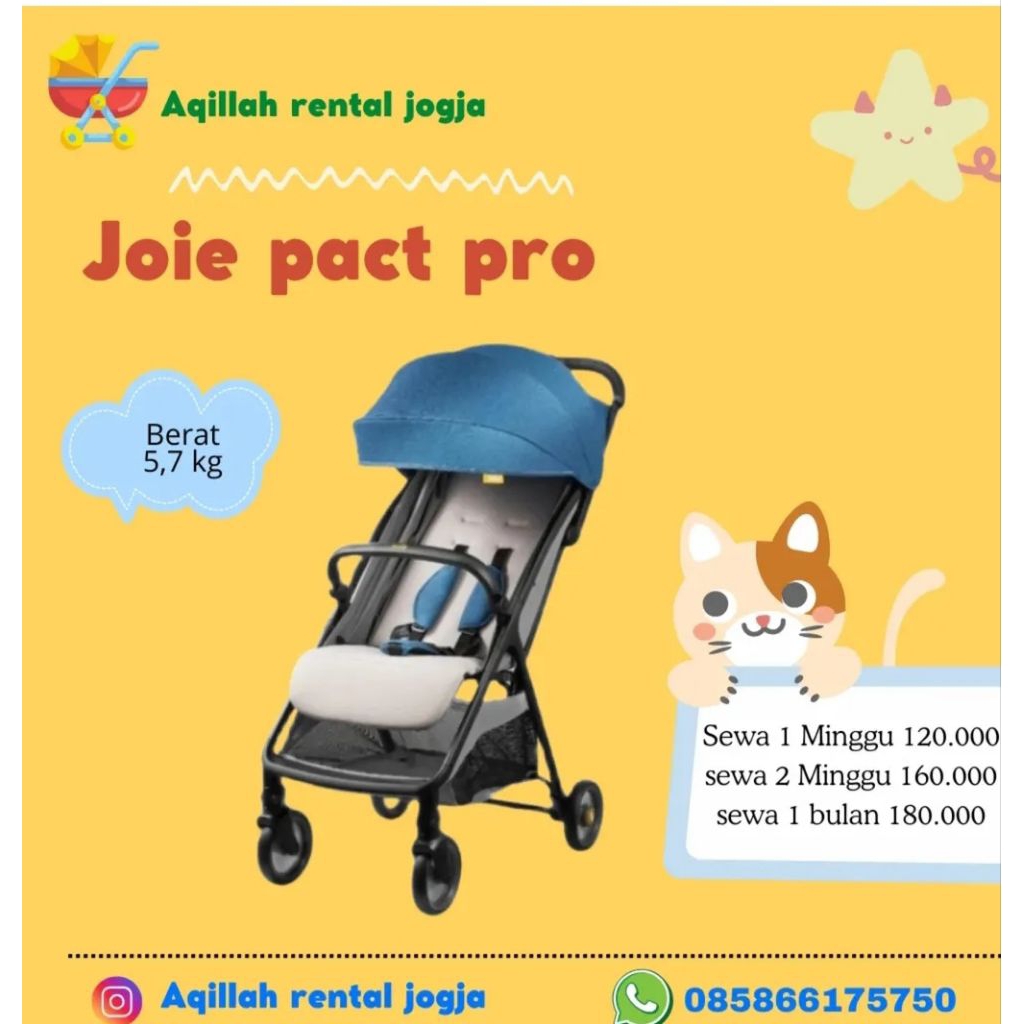 sewa stroller joie pact pro hanya disewakan dijogja