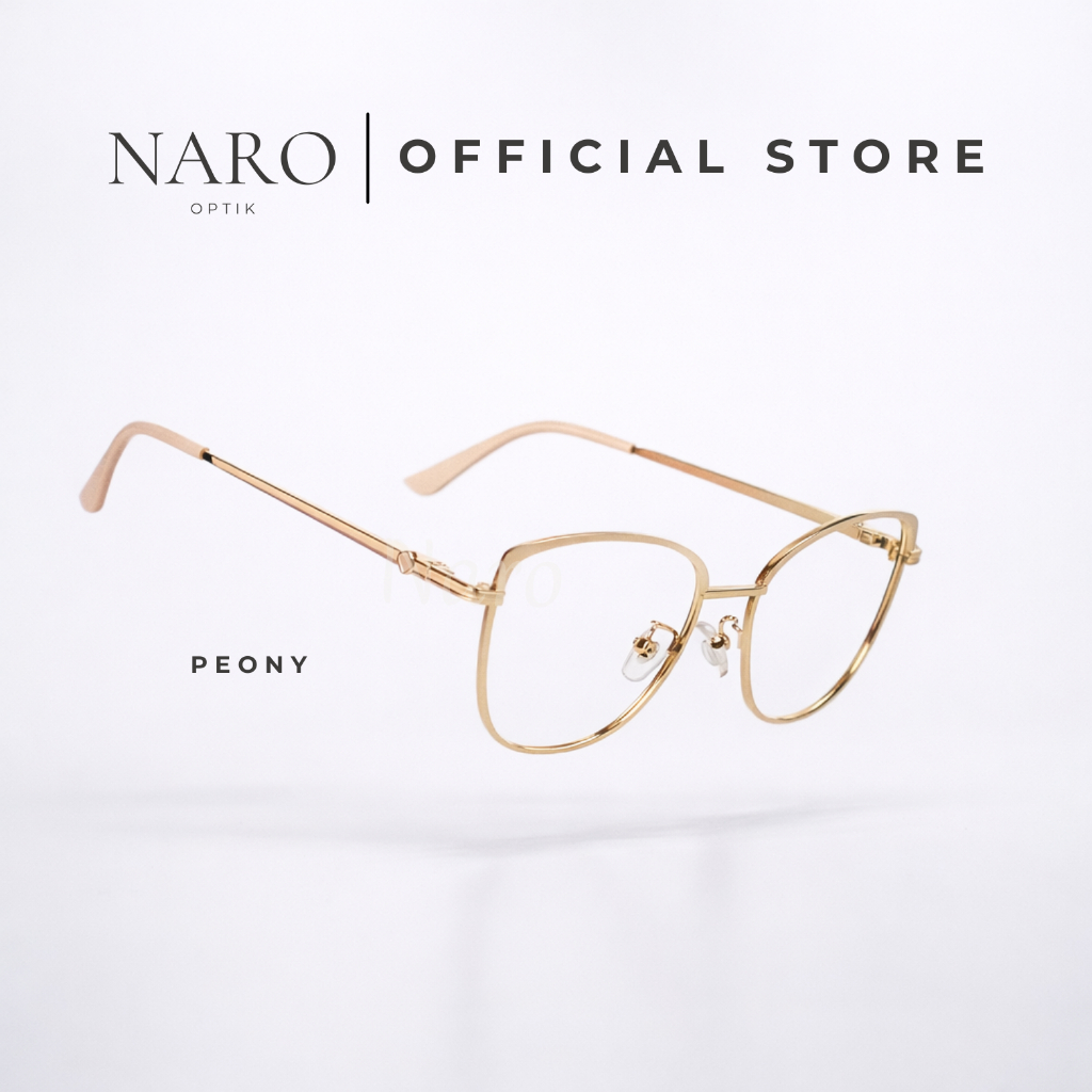 NARO Frame Kacamata Peony Kotak Cat Eye Wanita
