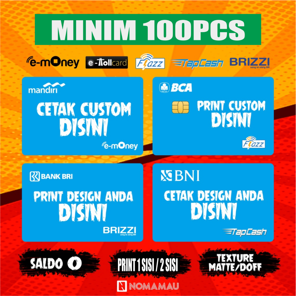 Flazz Gen 2, Emoney, eToll, Brizzi, Tapcash, e-Wallet, E-money, Brizzi BRI, Tapcash BNI, ID Card, Fl