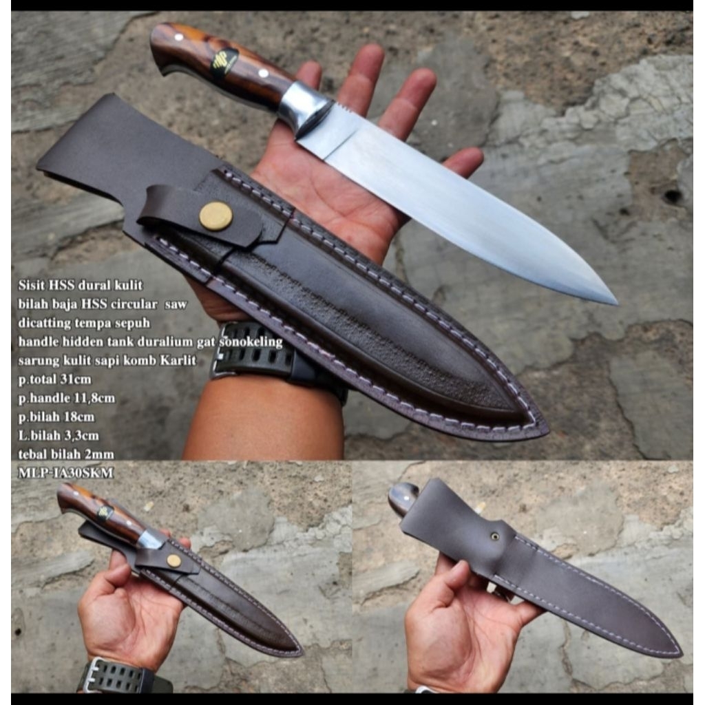 pisau daging super tajam baja hss