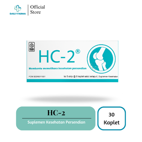 HC-2 Suplemen Tulang Persendian UC-II Vitamin D3 Hyaluronic Acid 30 Kapsul