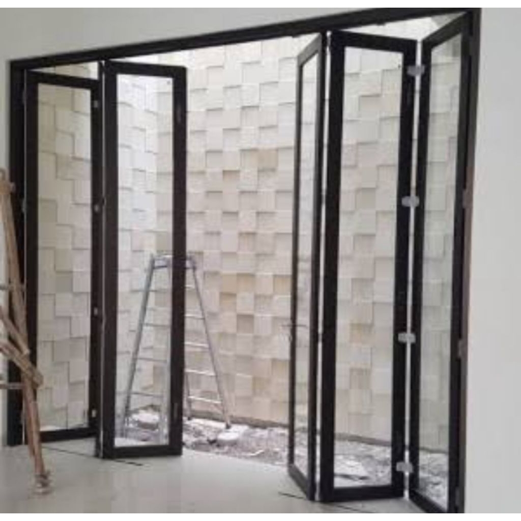 pintu lipat aluminium +kaca
