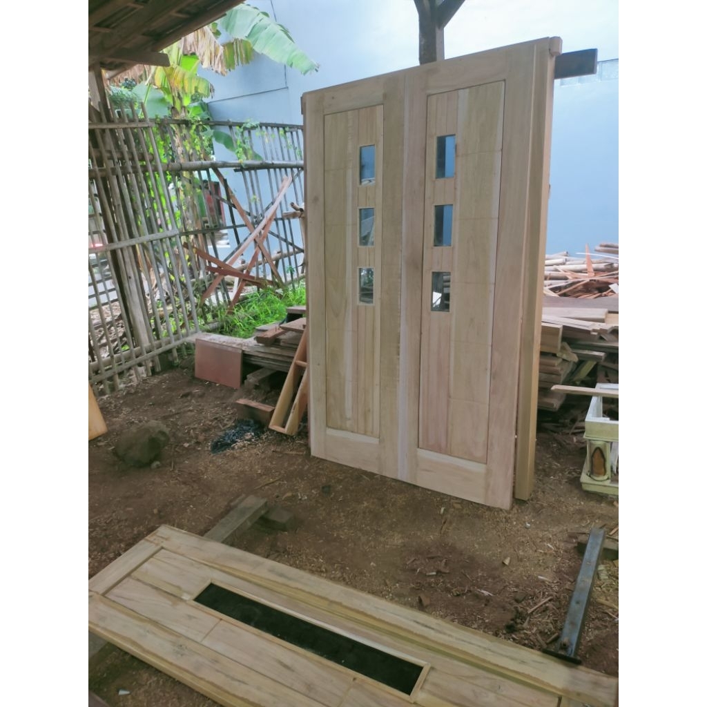 pintu utama kupu kupu pintu aja kayu mahoni