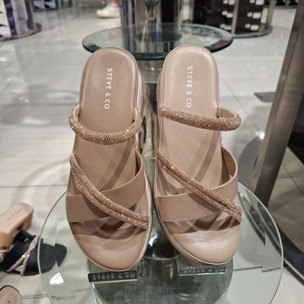 Sandal Wedges Wanita Brand STEVE&CO ORI