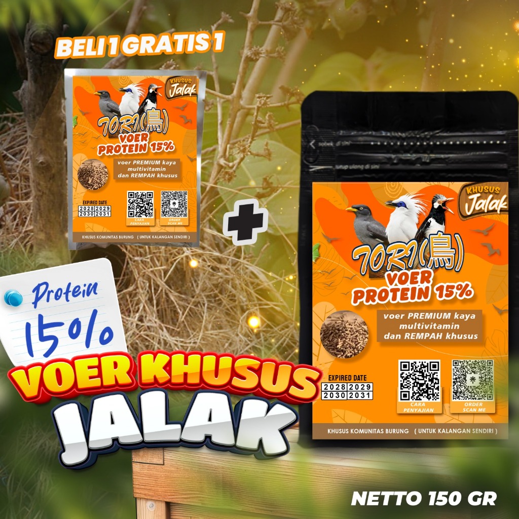 MAKANAN BURUNG JALAK | VOER BURUNG JALAK | VOER HARIAN | VOER NUTRISI KOMPLIT | VOER JALAK PROTEIN 1