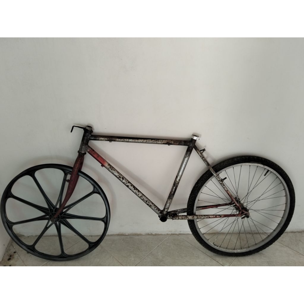 frame set fork sepeda commuter bike lady custom manly size 19.5 roda 26 Polygon jadul