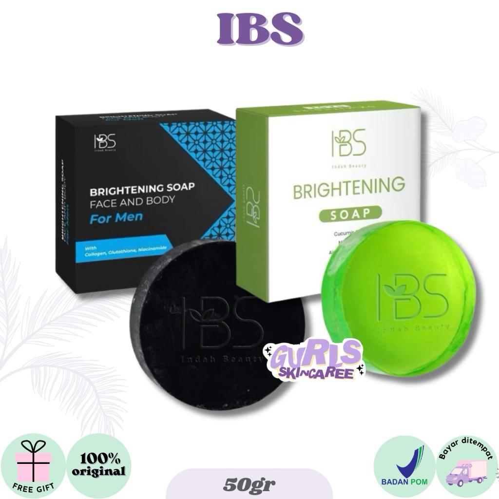 GURLS - IBS Pembersih Wajah Brightening Soap | Sabun Flek Hitam dan Jerawat & IBS Pembersih Wajah Br