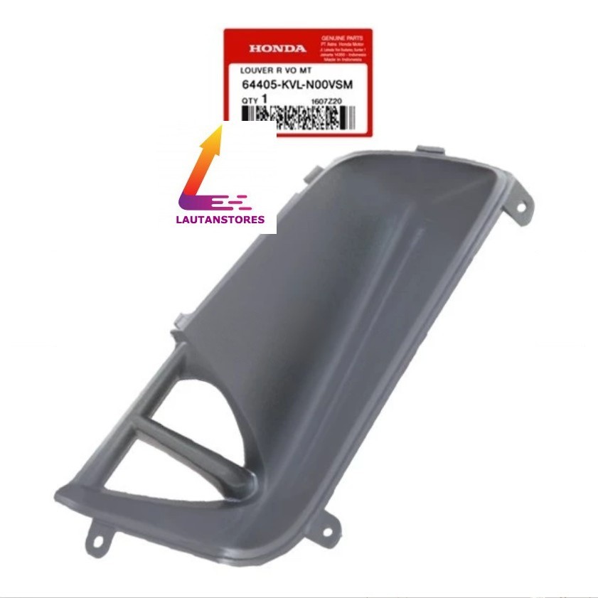 64405-KVL-N00VSM Louver Sirip Sayap Kanan Supra X 125 Batman Silver Tua