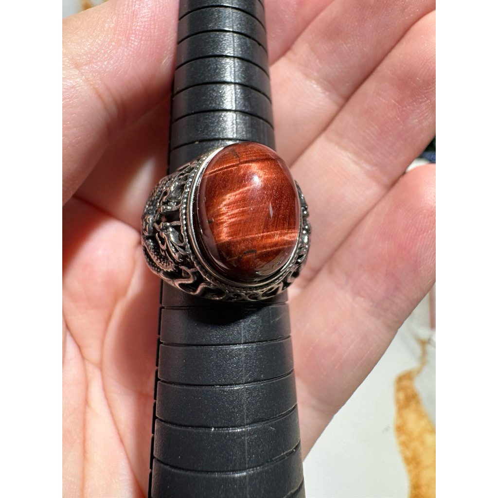 Cincin cooper Red Tiger Eye