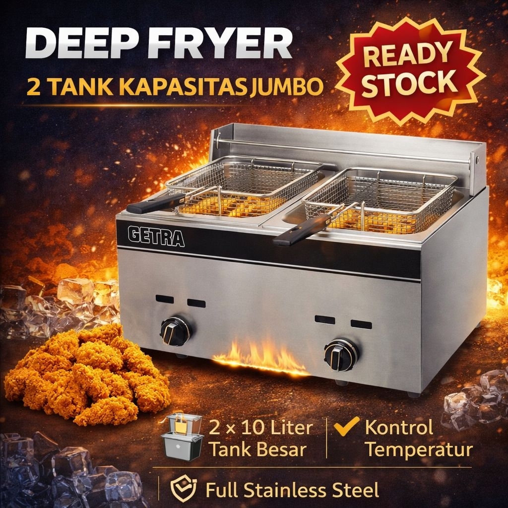 GETRA GF73 gas deep fryer mesin penggoreng gas GETRA GF 73