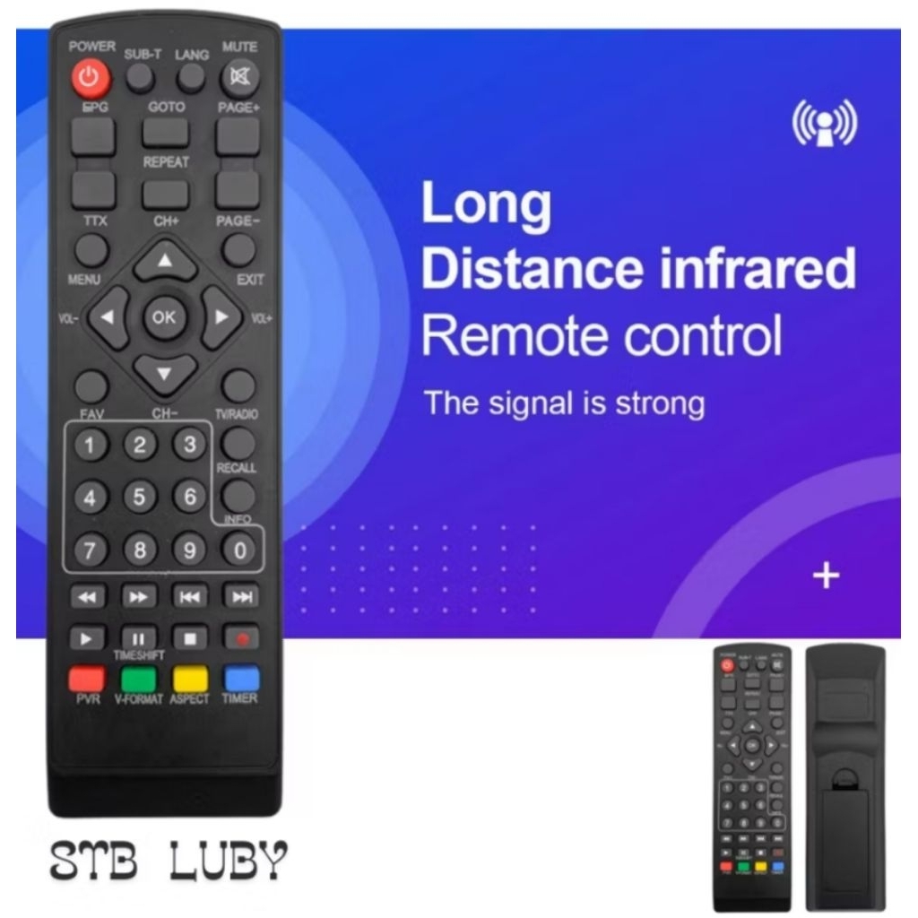 Remote SetTopBox Lubby Matrix Evercross Advance Infico Sanex EZ-BOX NOISEBonus Free Remote