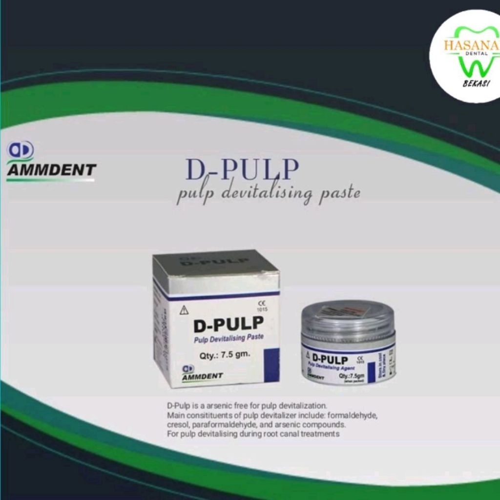 D-Pulp  – Bahan devitalisasi pulpa (devitalizing agent), perawatan saluran akar Dental Devitalisasi 