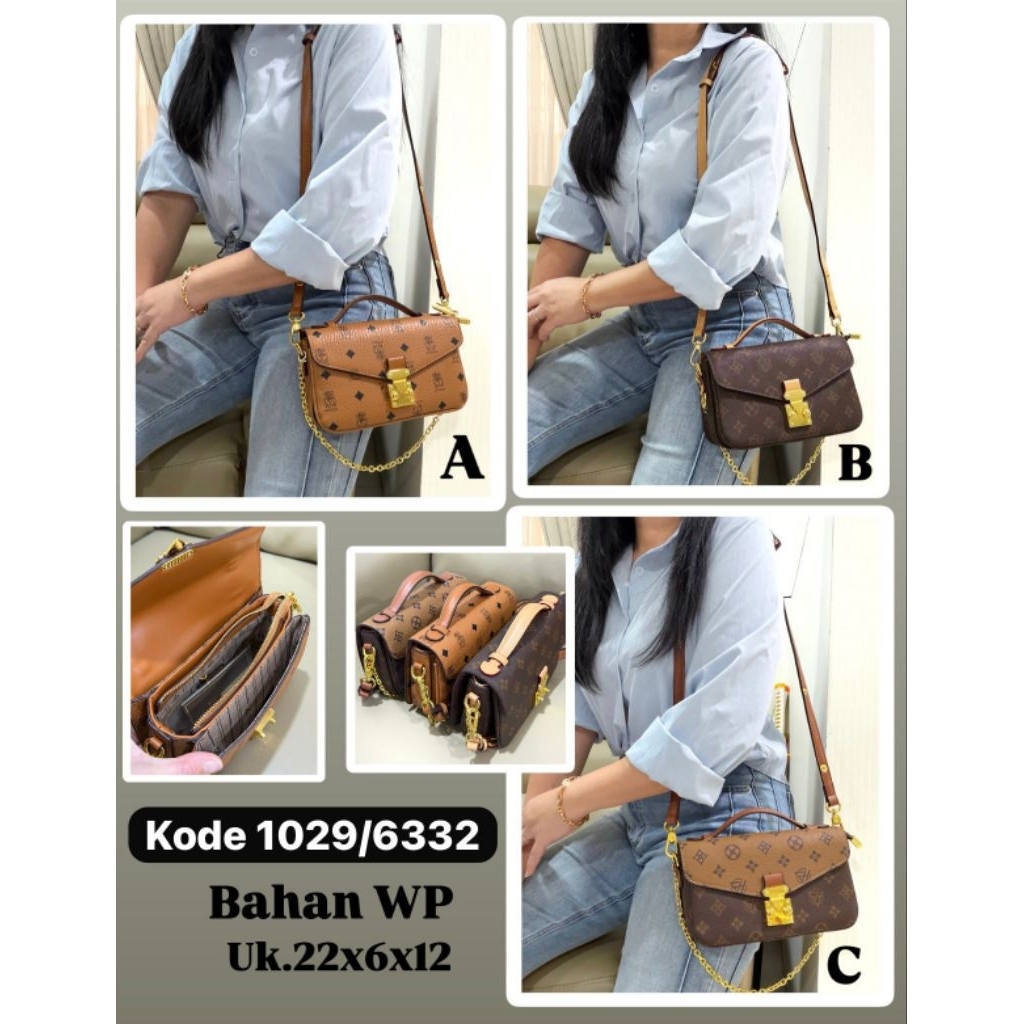 TAS WANITA SLEMPANG BAHU IMPORT FREE TALI RANTAI PENDEK