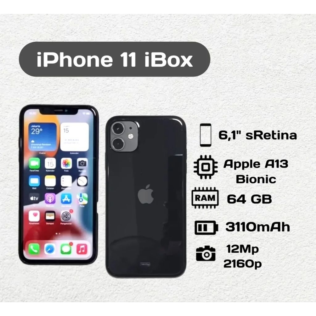 Apple iPhone 11 64 GB Second Resmi iBox