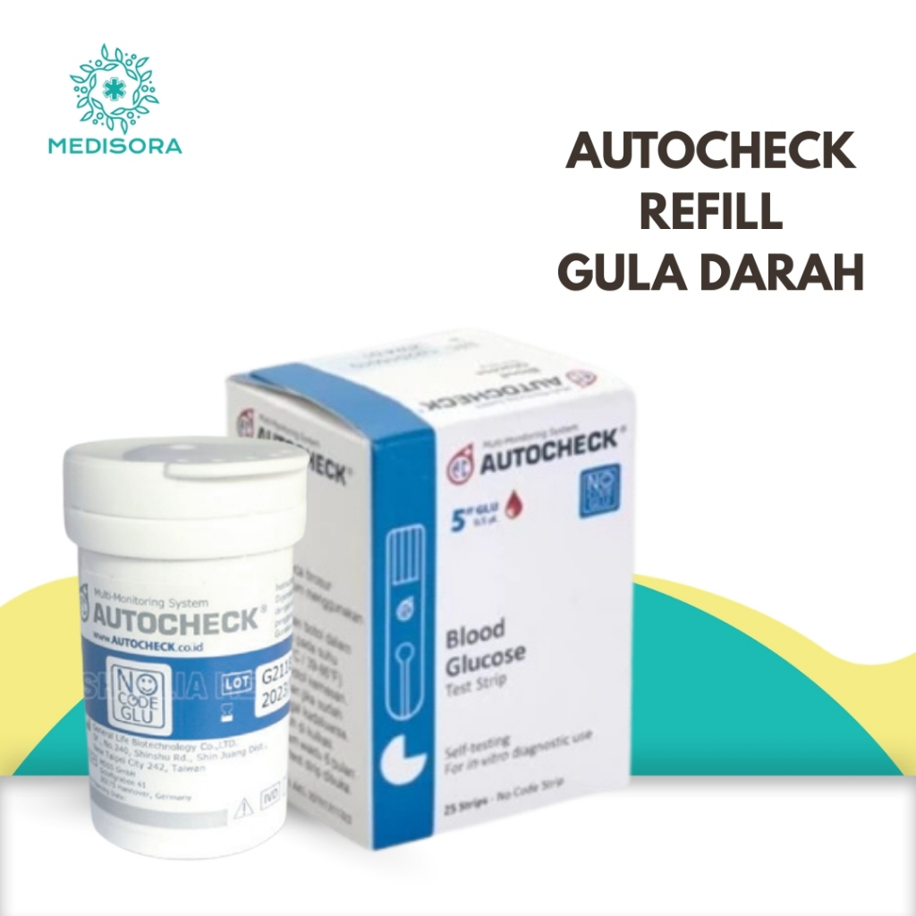 Refill Strip Gula Darah Autocheck / Alat Cek gula Darah / Autocheck Strip Gula Darah / Stik Gula Dar