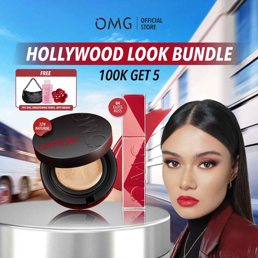 [Make Up Trend - Hollywood Look] OMG Paket Make Up Set 100K Get 6 - Cushion, Lip Vinyl, Lip Cream, F